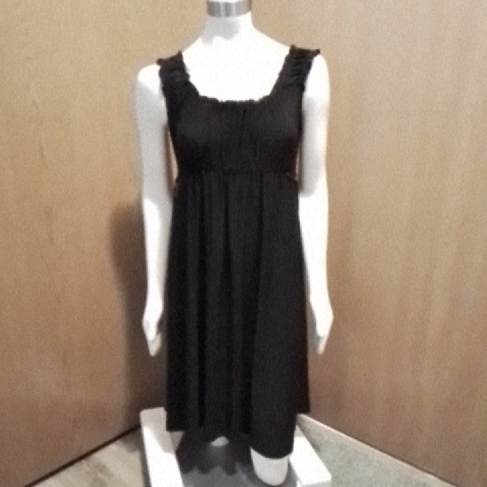 American Living Black 95% Poly Sleeveless Dress, Size 8.